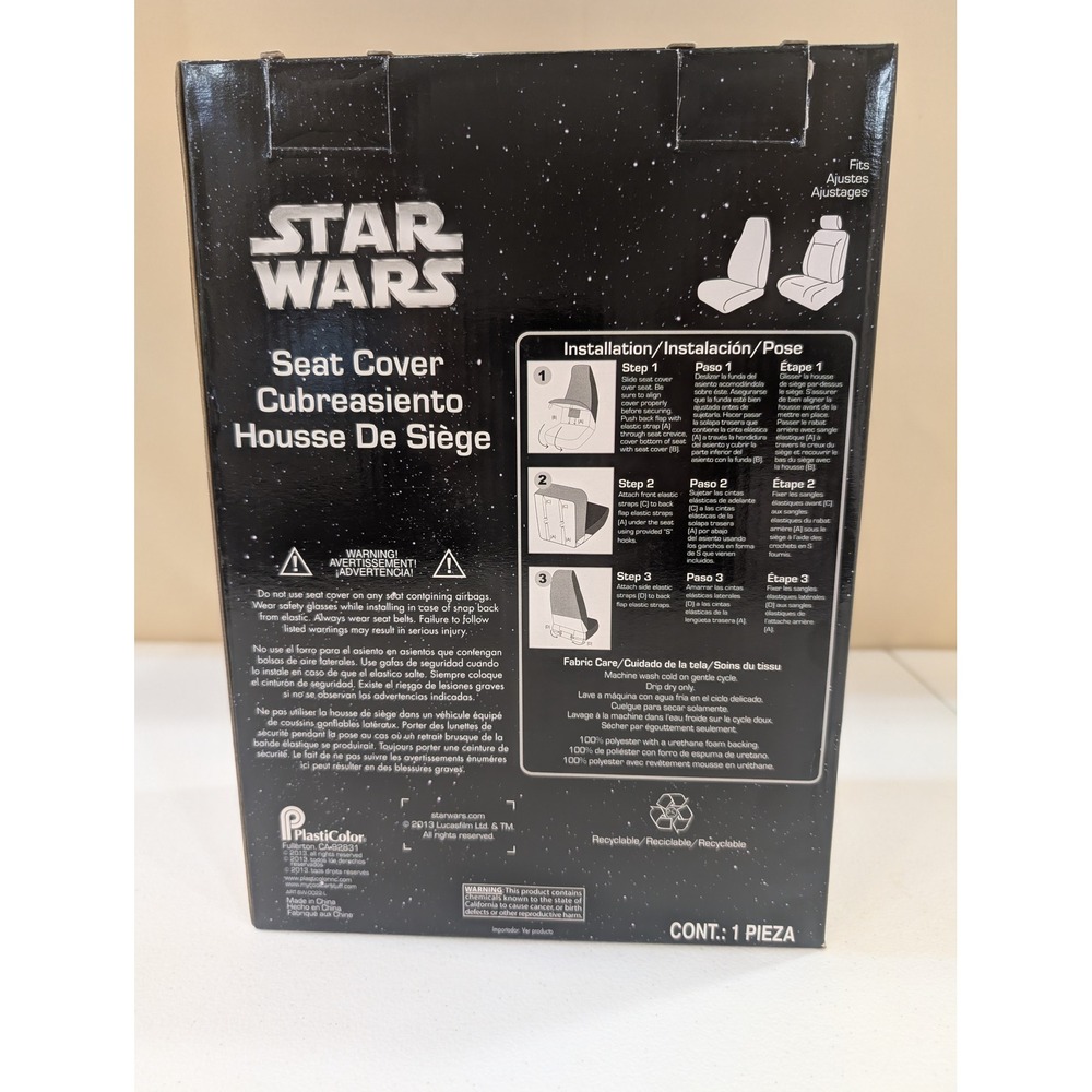 Star Wars‎ Darth Vader Seat Cover - Automotive Car Truck SUV Protector New - Picture 3 of 4